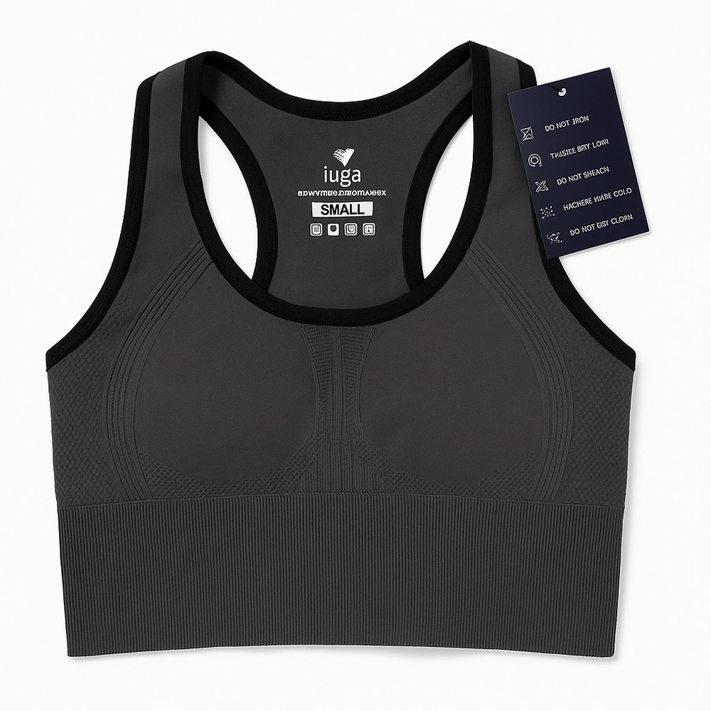 IUGA Seamless Yoga Sports Bra – Small –‎ Charcoal Gray NWT